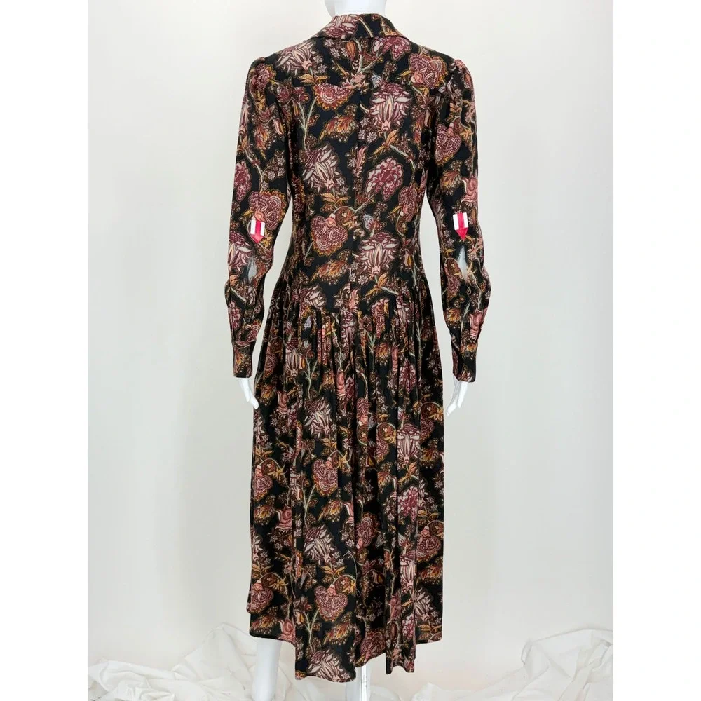 Ulla Johnson Celia Paisley Collared Dress Size Medium - Picture 4 of 7